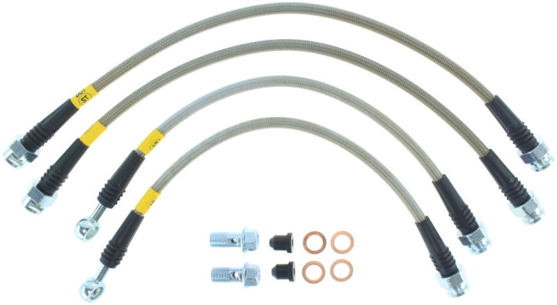 StopTech 07-08 Cadillac Escalade Stainless Steel Rear Brake Lines Stoptech Brake Line Kits AXOPROS