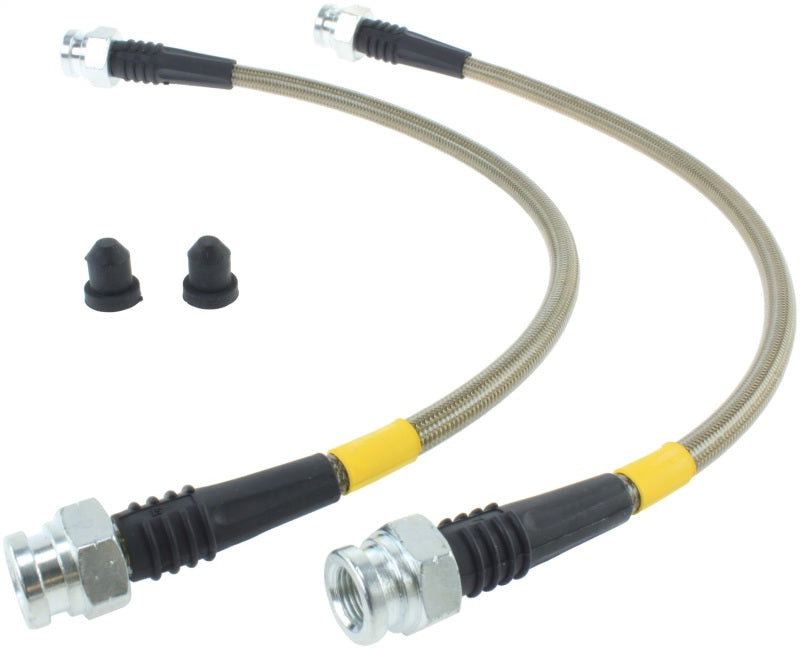 StopTech 07-08 Honda Fit Stainless Steel Rear Brake Lines Stoptech Brake Line Kits AXOPROS