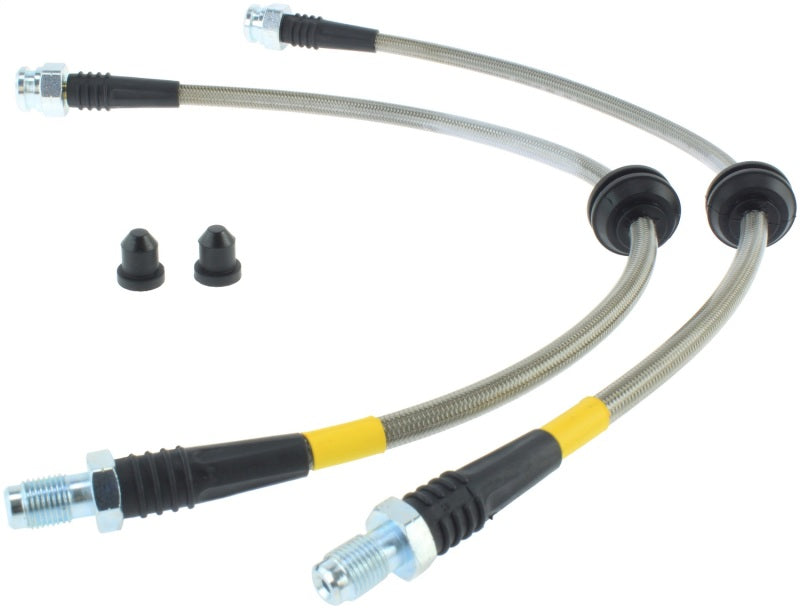 StopTech 07-09 Mazdaspeed3 / 04-07 Mazda 3 Stainless Steel Rear Brake Lines Stoptech Brake Line Kits AXOPROS