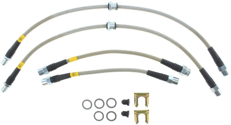 StopTech 07-12 BMW X5 / 09-12 X6 Rear Stainless Steel Brake Kit Stoptech Brake Line Kits AXOPROS