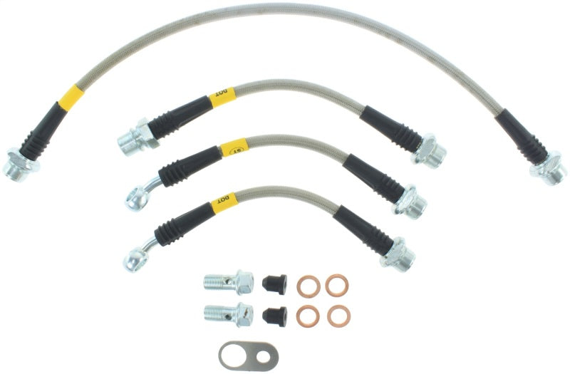 StopTech 08-11 Scion xB Rear Stainless Steel Brake Lines Stoptech Brake Line Kits AXOPROS