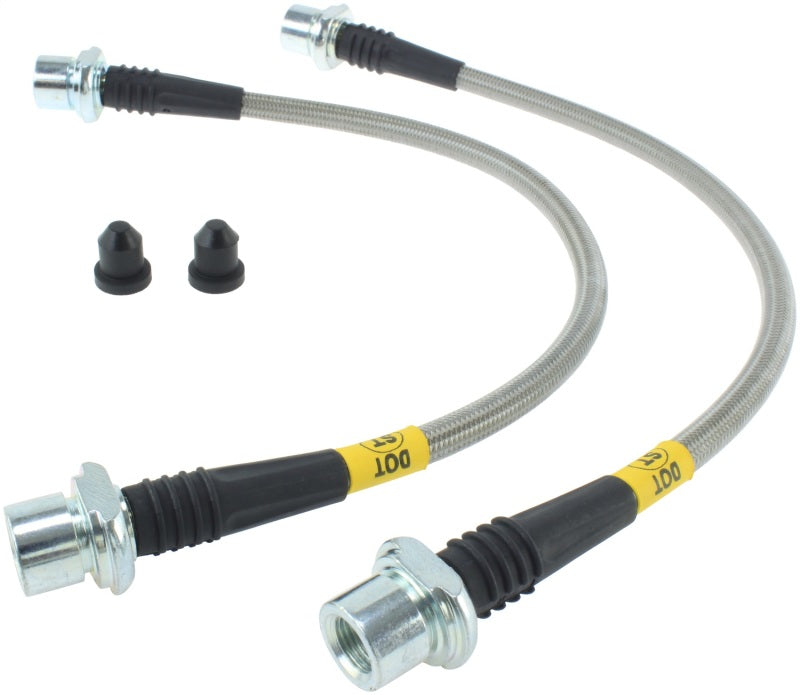 StopTech 08-12 Toyota Sequoia/07-12 Tundra Front Stainless Steel Brake Lines Stoptech Brake Line Kits AXOPROS