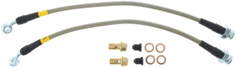 StopTech 09+ Nissan GTR Stainless Steel Rear Brake Lines Stoptech Brake Line Kits AXOPROS