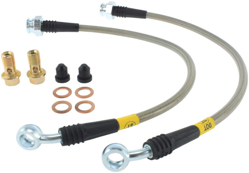 StopTech 09+ Nissan GTR Stainless Steel Rear Brake Lines Stoptech Brake Line Kits AXOPROS