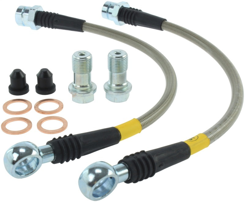 StopTech 15-17 Volkswagen GTI Stainless Steel Rear Brake Lines Stoptech Brake Line Kits AXOPROS