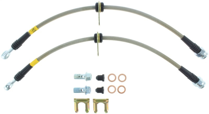 StopTech 2014 Ford Fiesta ST Stainless Steel Front Brake Lines Stoptech Brake Line Kits AXOPROS