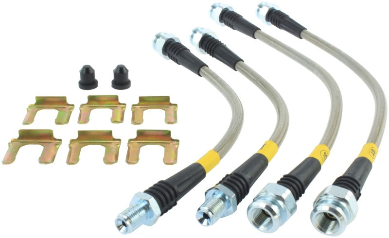 StopTech 4/90-99 Mitsubishi 3000GT Stainless Steel Front Brake lines Stoptech Brake Line Kits AXOPROS