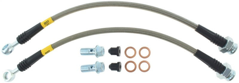 StopTech 89-98 Nissan 240SX (OE Upgrade) Stainless Steel Rear Brake Lines Stoptech Brake Line Kits AXOPROS