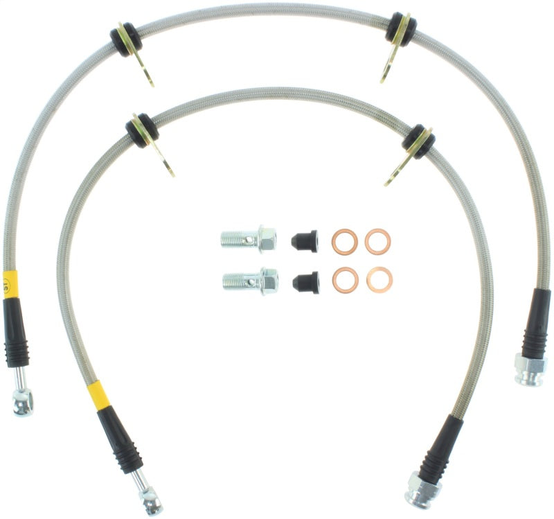 StopTech 90-93 Acura Integra / 90-91 Honda CRX Si Rear Disc Rear SS Brake Lines Stoptech Brake Line Kits AXOPROS