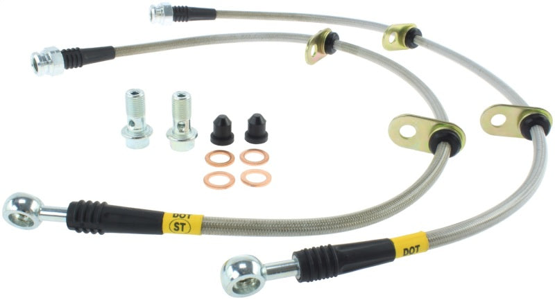 StopTech 90-93 Acura Integra / 90-91 Honda CRX Si Rear Disc Rear SS Brake Lines Stoptech Brake Line Kits AXOPROS