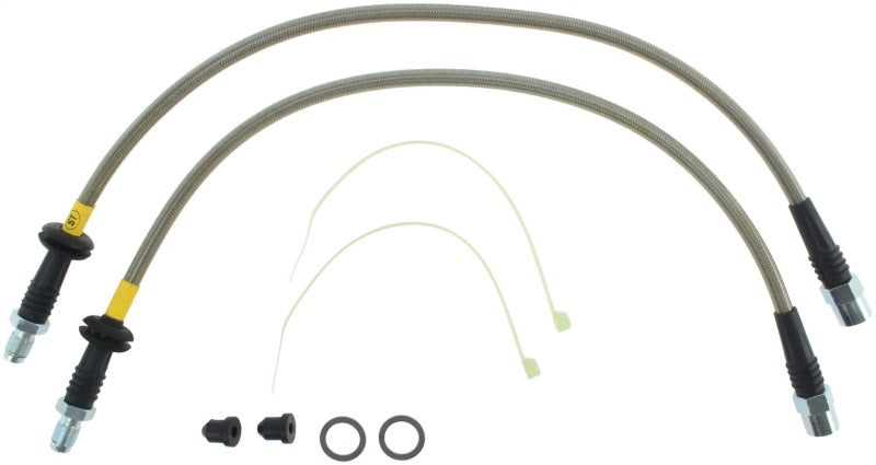 StopTech 96-02 BMW Z3 / 06-09 Z4 / 92-00 318i / 97-00 323 / 90-99 BMW 325/328 SS Front Brake Lines Stoptech Brake Line Kits AXOPROS
