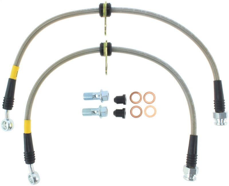 StopTech 97-01 Honda Prelude Stainless Steel Front Brake Lines Stoptech Brake Line Kits AXOPROS