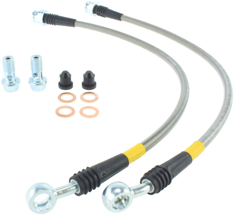 StopTech 97-03 Chevrolet Corvette Stainless Steel Front Brake Line Kit Stoptech Brake Line Kits AXOPROS