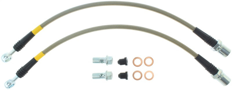 StopTech 98-05 Lexus GS300/GS350/GS400/GS430/GS450H Front Stainless Steel Brake Lines Stoptech Brake Line Kits AXOPROS