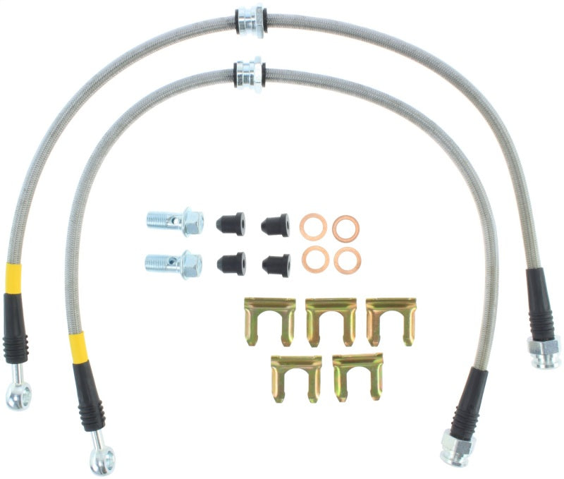 StopTech Evo 8 & 9 Stainless Steel Front Brake lines Stoptech Brake Line Kits AXOPROS
