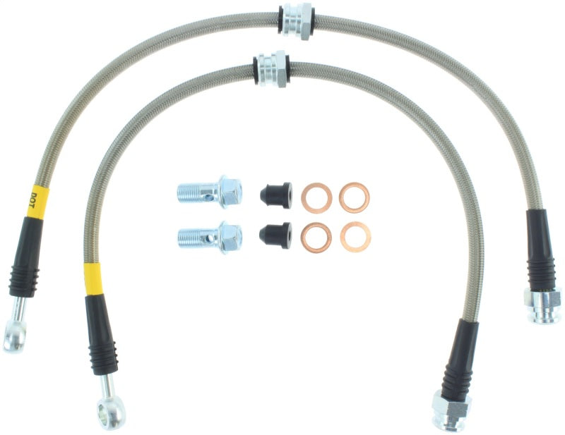 StopTech Stainless Steel Front Brake lines for 99-03 Mazda Protege Stoptech Brake Line Kits AXOPROS