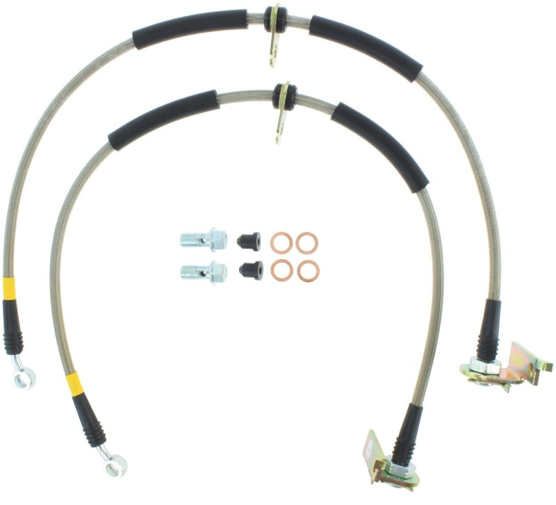 StopTech Stainless Steel Front Brake lines for Mazda 6 Stoptech Brake Line Kits AXOPROS