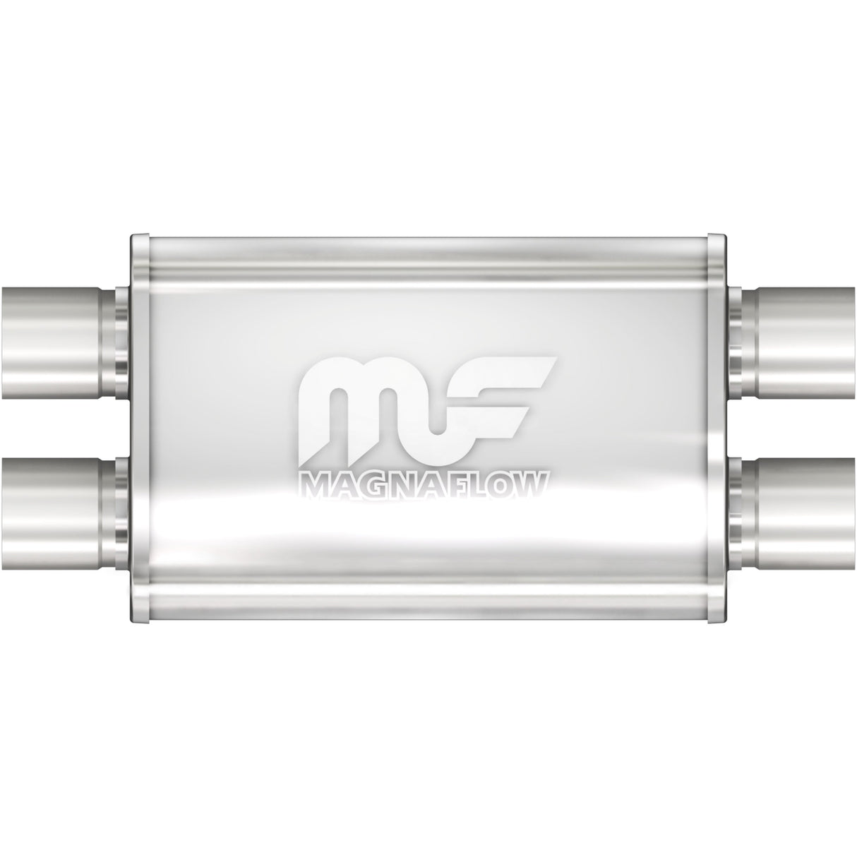 Straight-Through Performance Muffler; 2.25in. Dual/Dual; 4x14x9 Body MagnaFlow Exhaust Products Exhaust Muffler  AXOPROS