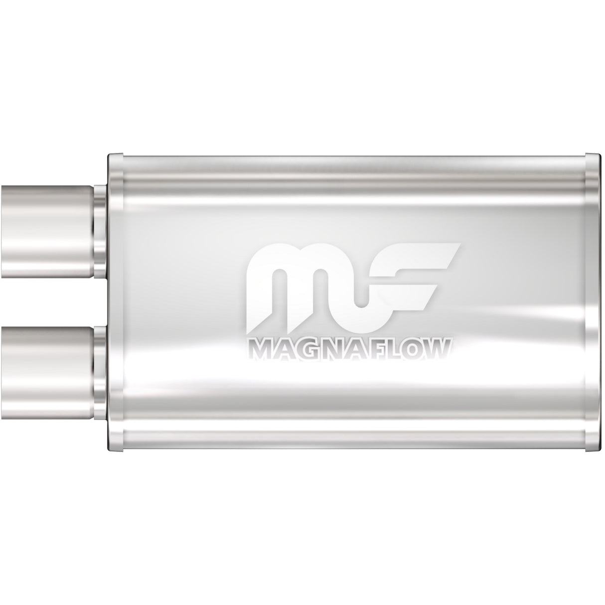 Straight-Through Performance Muffler; 2.5in. Offset Same End; 5x14x8 Body MagnaFlow Exhaust Products Exhaust Muffler  AXOPROS
