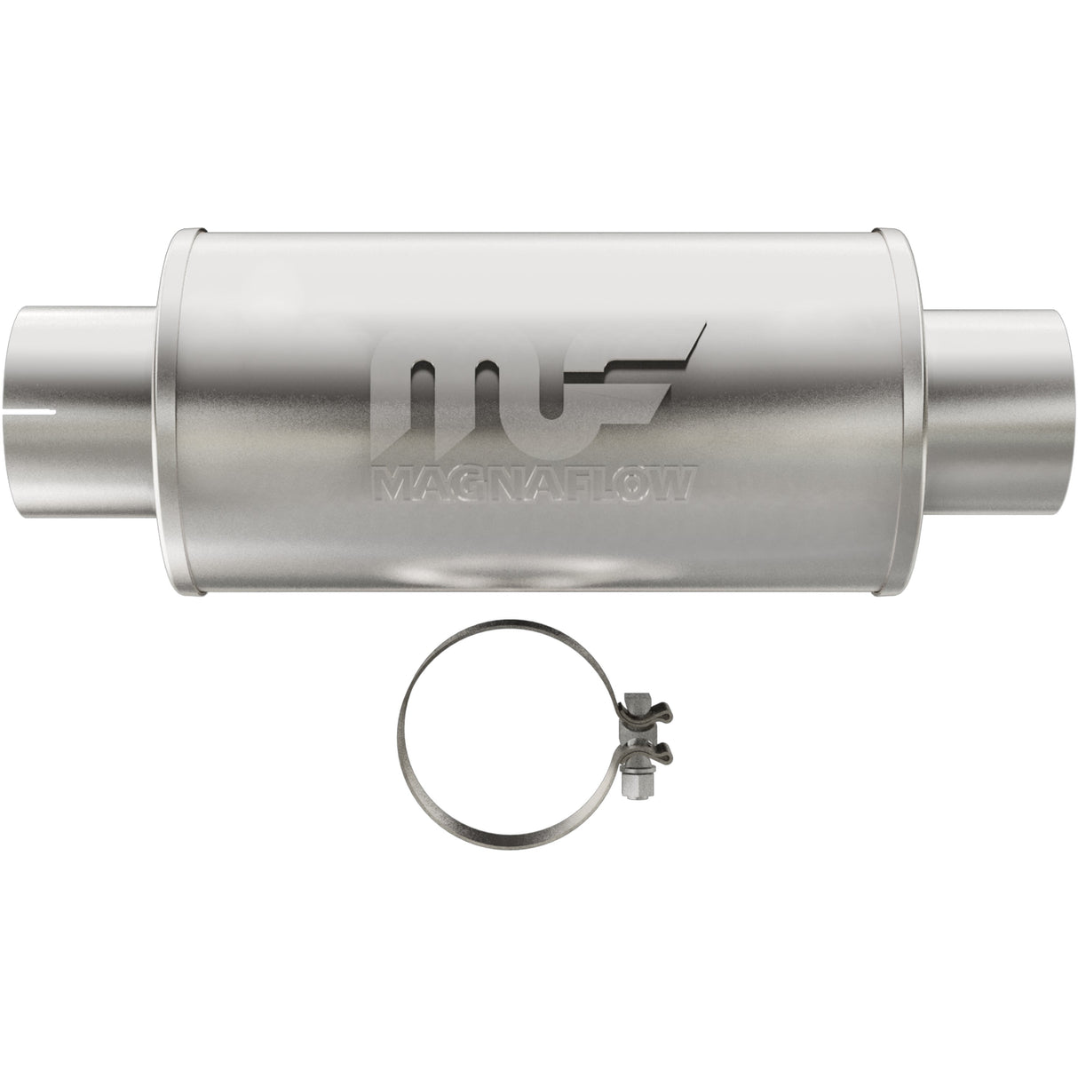 Straight-Through Performance Muffler; 4in. Center/Center; 7x7x14 Body MagnaFlow Exhaust Products Exhaust Muffler  AXOPROS