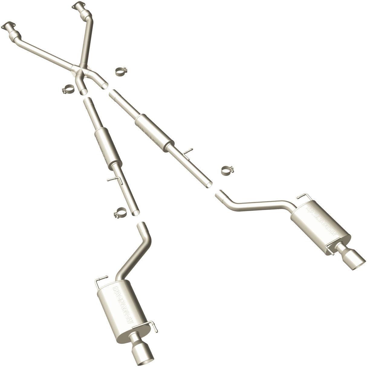 Street Series Stainless Cat-Back System MagnaFlow Exhaust Products Exhaust System Kit AXOPROS