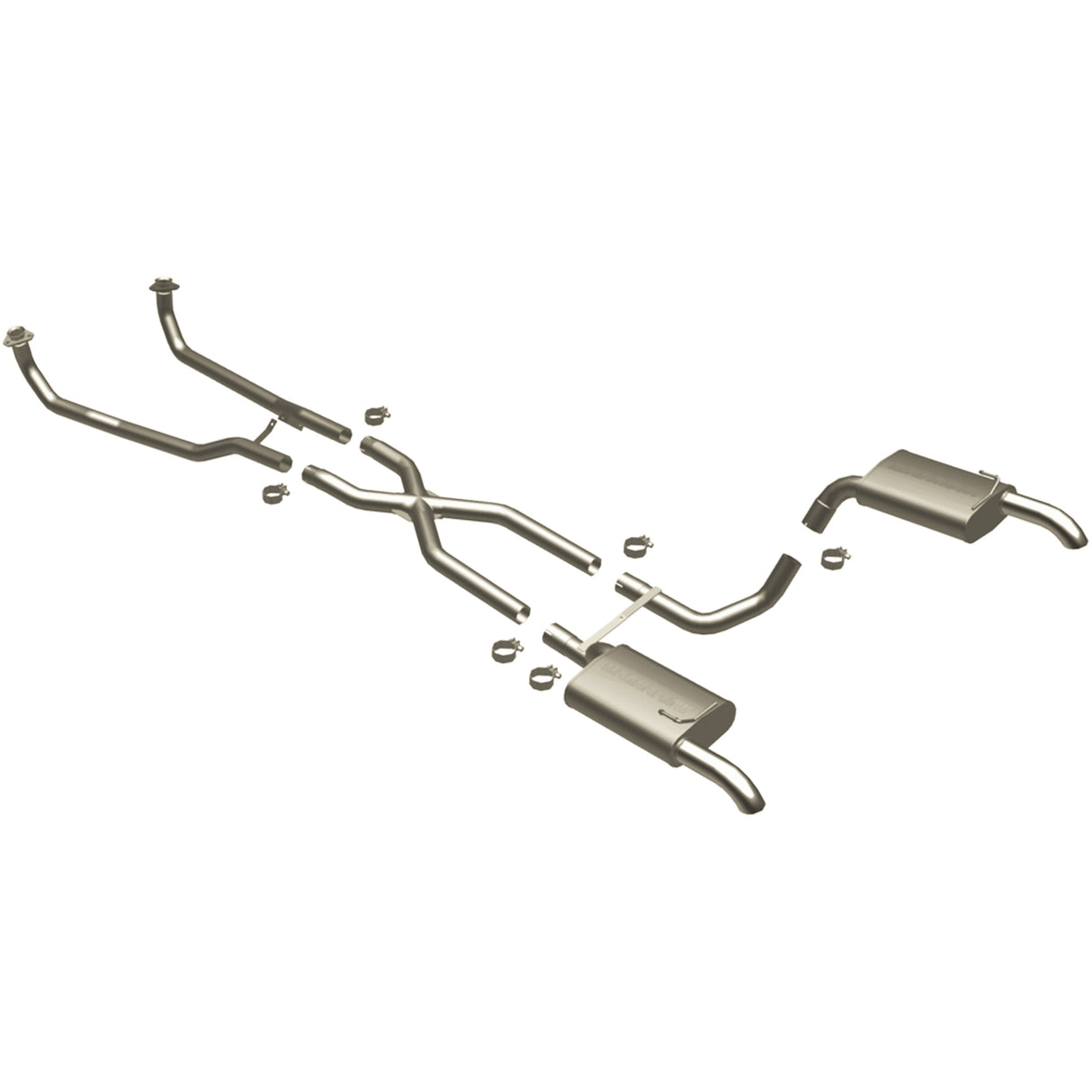 Street Series Stainless Crossmember-Back System MagnaFlow Exhaust Products Exhaust System Kit AXOPROS