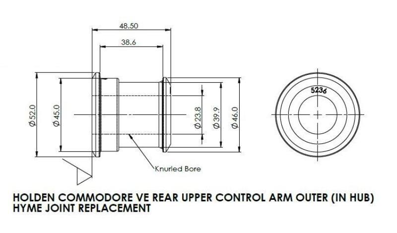 SuperPro 2008 Pontiac G8 Rear Upper Control Arm Outer Bushing Set Superpro Bushing Kits AXOPROS