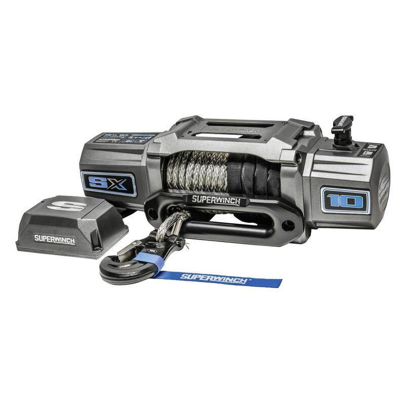 Superwinch 10000 LBS 12V DC 3/8in x 80ft Synthetic Rope SX 10000 Winch Superwinch Winches AXOPROS
