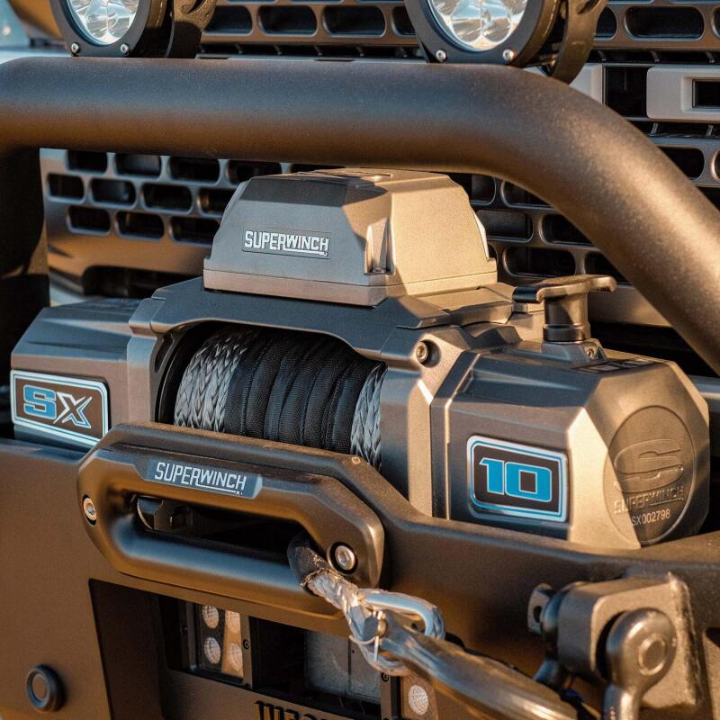Superwinch 10000 LBS 12V DC 3/8in x 80ft Synthetic Rope SX 10000 Winch Superwinch Winches AXOPROS