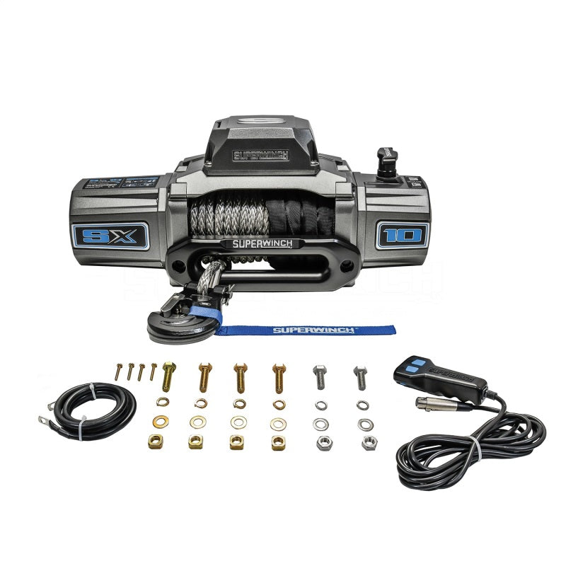 Superwinch 10000 LBS 12V DC 3/8in x 80ft Synthetic Rope SX 10000 Winch Superwinch Winches AXOPROS