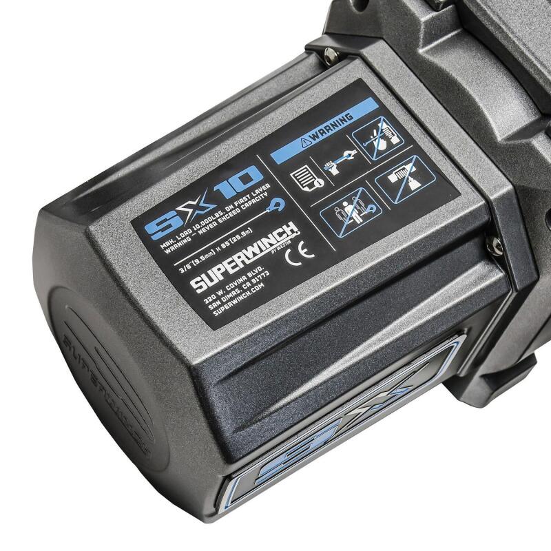 Superwinch 10000 LBS 12V DC 3/8in x 85ft Wire Rope SX 10000 Winch Superwinch Winches AXOPROS