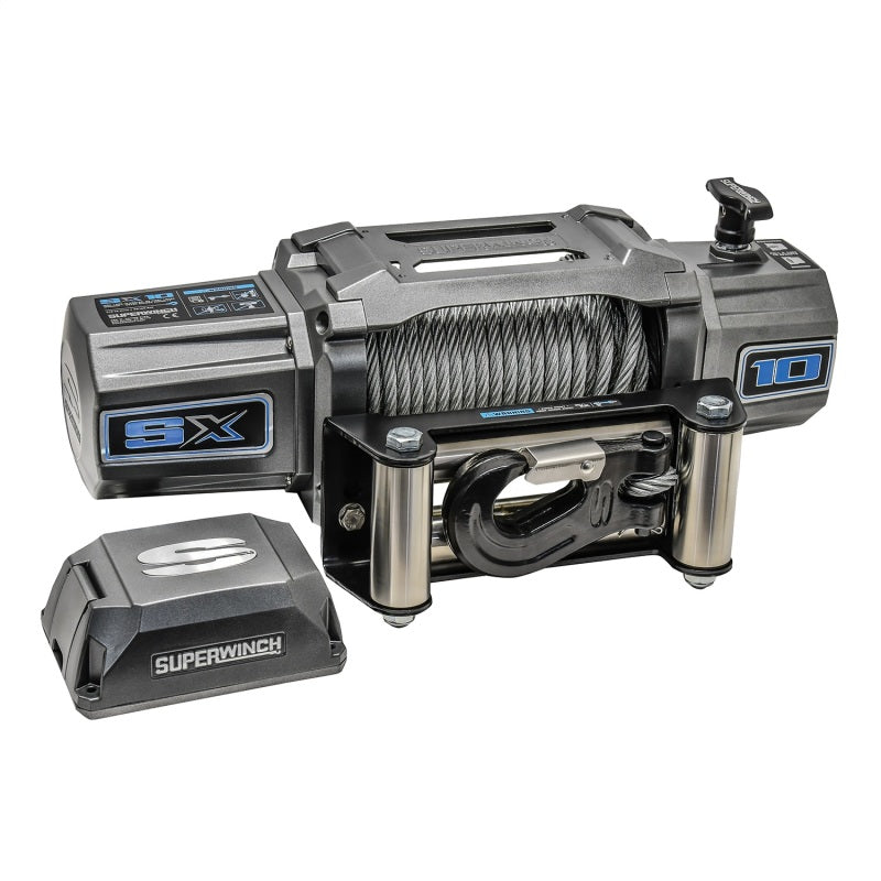Superwinch 10000 LBS 12V DC 3/8in x 85ft Wire Rope SX 10000 Winch Superwinch Winches AXOPROS