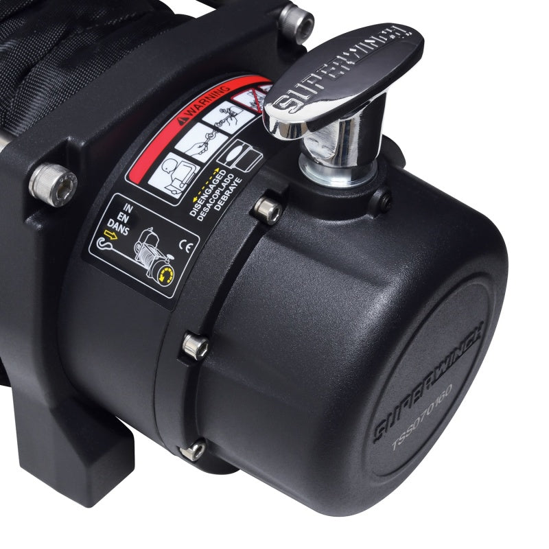 Superwinch 11500 LBS 12V DC 3/8in x 80ft Synthetic Rope Tiger Shark 11500 Winch Superwinch Winches AXOPROS