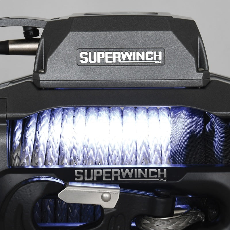 Superwinch 12000 LBS 12V DC 3/8in x 80ft Synthetic Rope SX 12000SR Winch - Graphite Superwinch Winches AXOPROS