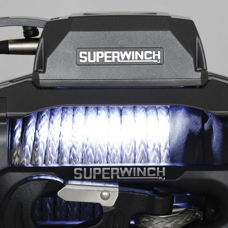 Superwinch 12000 LBS 12V DC 3/8in x 80ft Synthetic Rope SX 12000SR Winch - Graphite Superwinch Winches AXOPROS