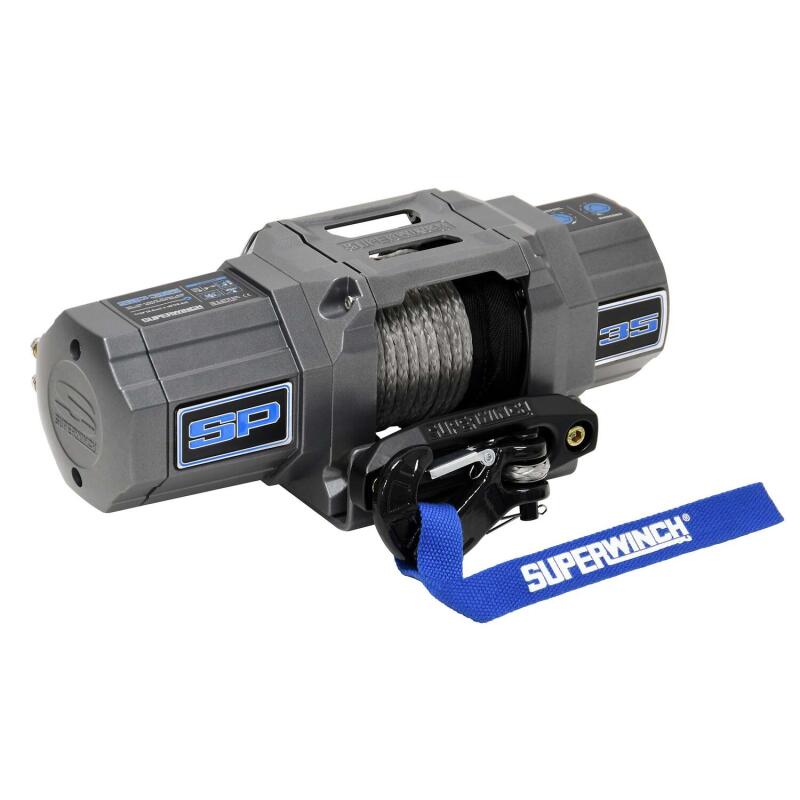 Superwinch 3500 LBS 12V DC 7/32in x 40ft Synthetic Rope Hawse Fairlead SP 35SR Winch Superwinch Winches AXOPROS
