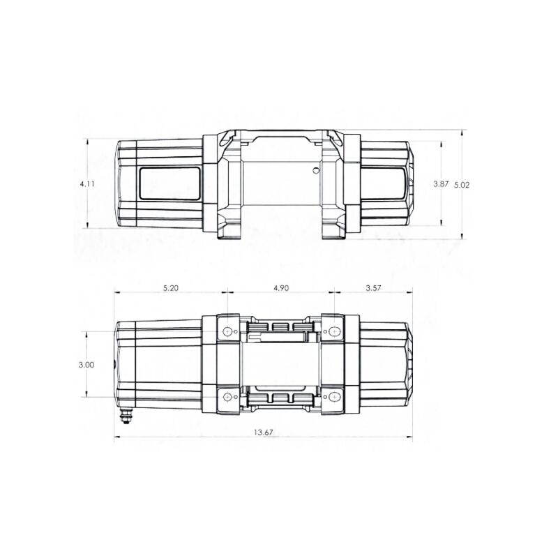 Superwinch 3500 LBS 12V DC 7/32in x 40ft Synthetic Rope Hawse Fairlead SP 35SR Winch Superwinch Winches AXOPROS
