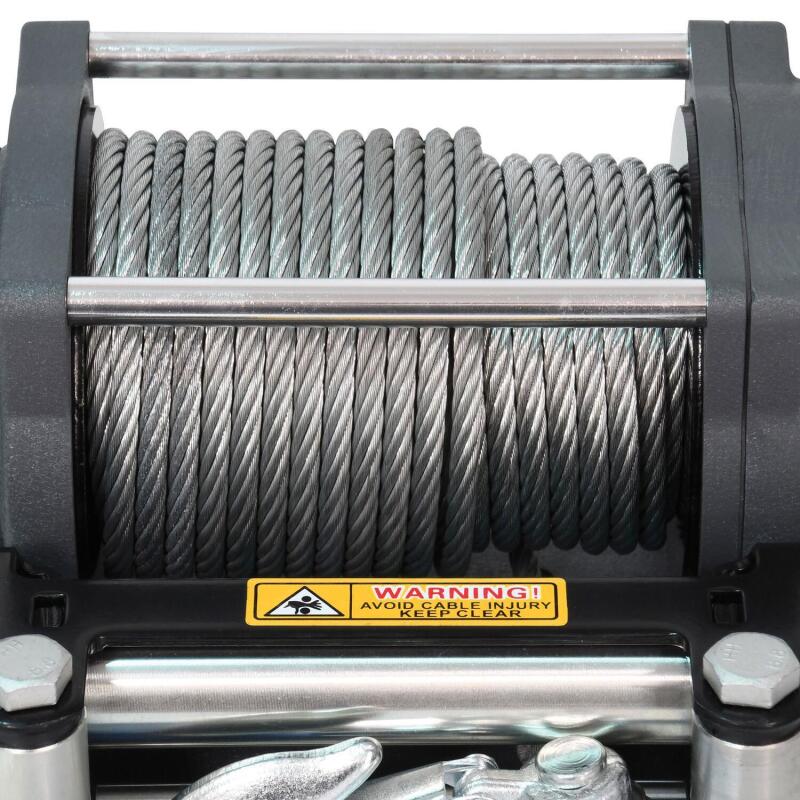 Superwinch 4500 LBS 12V DC 15/64in x 50ft Steel Rope Terra 4500 Winch - Gray Wrinkle Superwinch Winches AXOPROS