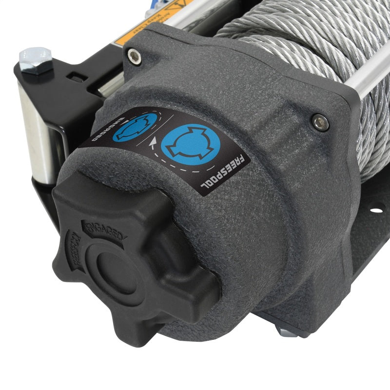 Superwinch 4500 LBS 12V DC 15/64in x 50ft Steel Rope Terra 4500 Winch - Gray Wrinkle Superwinch Winches AXOPROS