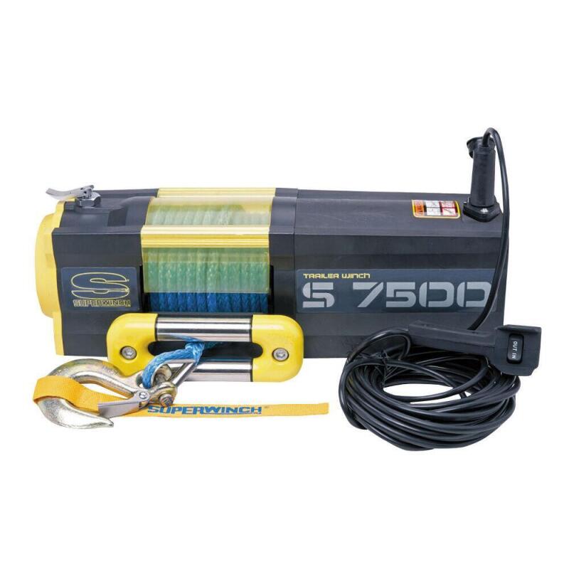 Superwinch 7500 LBS 12V DC 5/16in x 54ft Synthetic Rope S7500 Winch Superwinch Winches AXOPROS