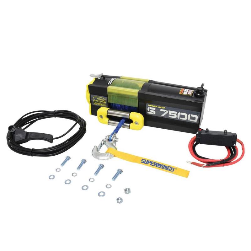 Superwinch 7500 LBS 12V DC 5/16in x 54ft Synthetic Rope S7500 Winch Superwinch Winches AXOPROS