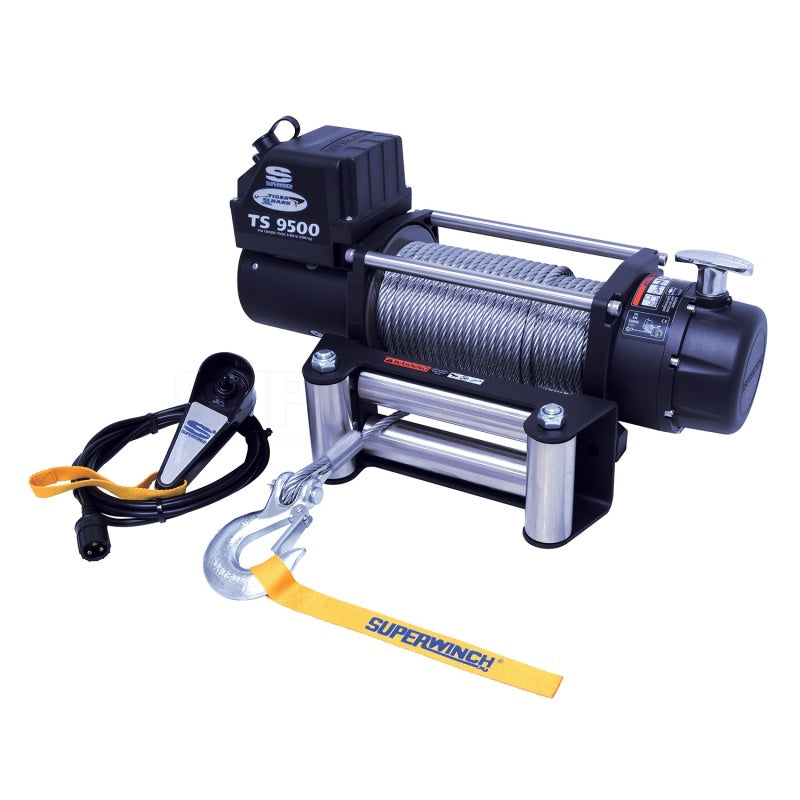 Superwinch 9500 LBS 12V DC 11/32in x 95ft Steel Rope Tiger Shark 9500 Winch Superwinch Winches AXOPROS