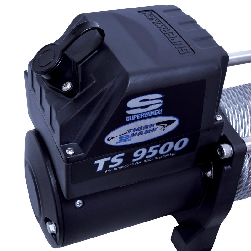 Superwinch 9500 LBS 12V DC 11/32in x 95ft Steel Rope Tiger Shark 9500 Winch Superwinch Winches AXOPROS