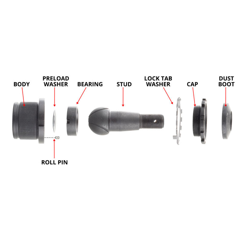 Synergy Jeep JK/WJ HD Non-Knurled Adjustable Ball Joint Kit Synergy Mfg Ball Joints AXOPROS