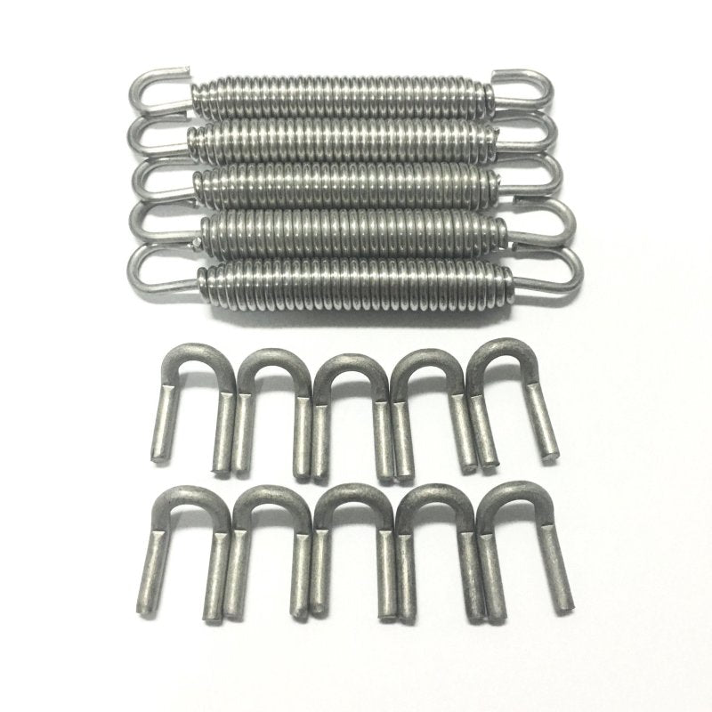 Ticon Industries Black Silicone Titanium Spring Tab and Spring Kit (10 Tabs/5 Springs) - 5 Pack Ticon Exhaust Hooks AXOPROS