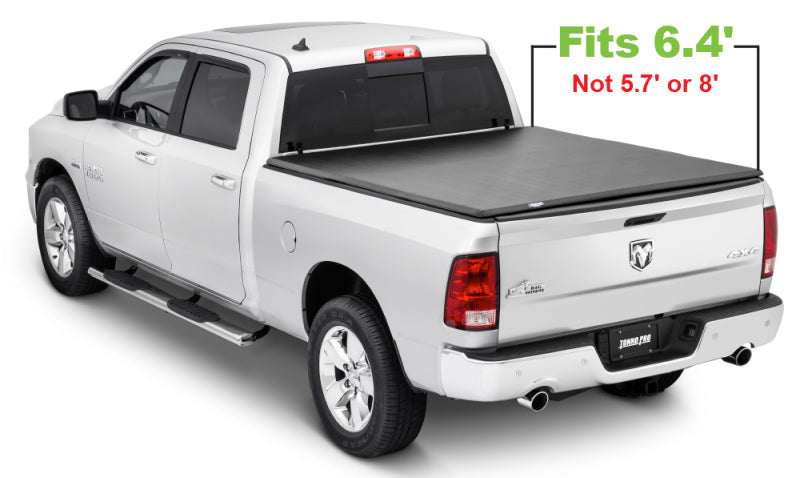 Tonno Pro 02-19 Dodge RAM 1500 6.4ft Fleetside Tonno Fold Tri-Fold Tonneau Cover Tonno Pro Tonneau Covers - Soft Fold AXOPROS