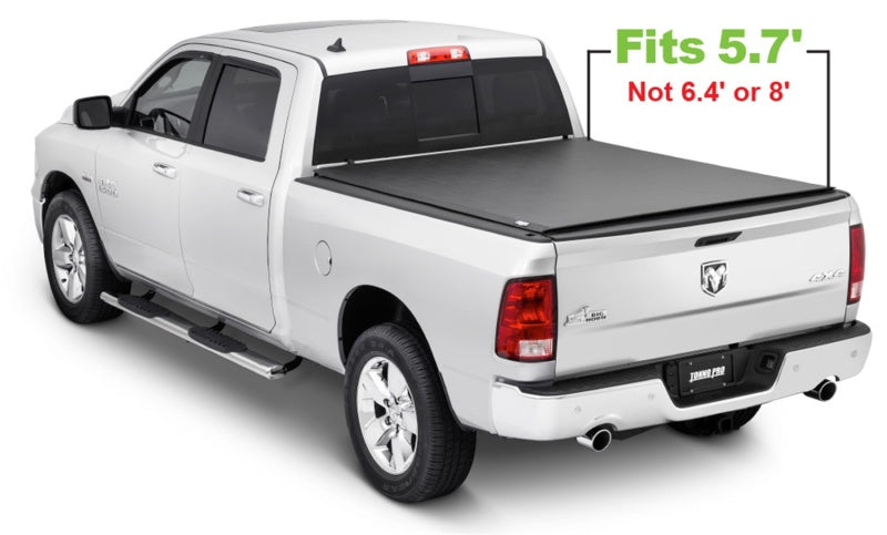 Tonno Pro 09-19 Dodge RAM 1500 5.7ft Fleetside Lo-Roll Tonneau Cover Tonno Pro Tonneau Covers - Roll Up AXOPROS