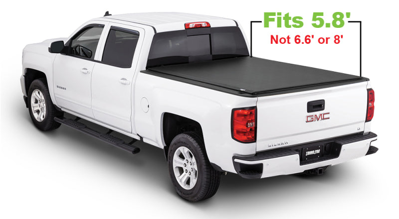 Tonno Pro 14-19 Chevy Silverado 1500 5.8ft Fleetside Lo-Roll Tonneau Cover Tonno Pro Tonneau Covers - Roll Up AXOPROS