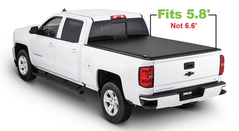 Tonno Pro 14-19 Chevy Silverado 1500 5.8ft Fleetside Lo-Roll Tonneau Cover Tonno Pro Tonneau Covers - Roll Up AXOPROS