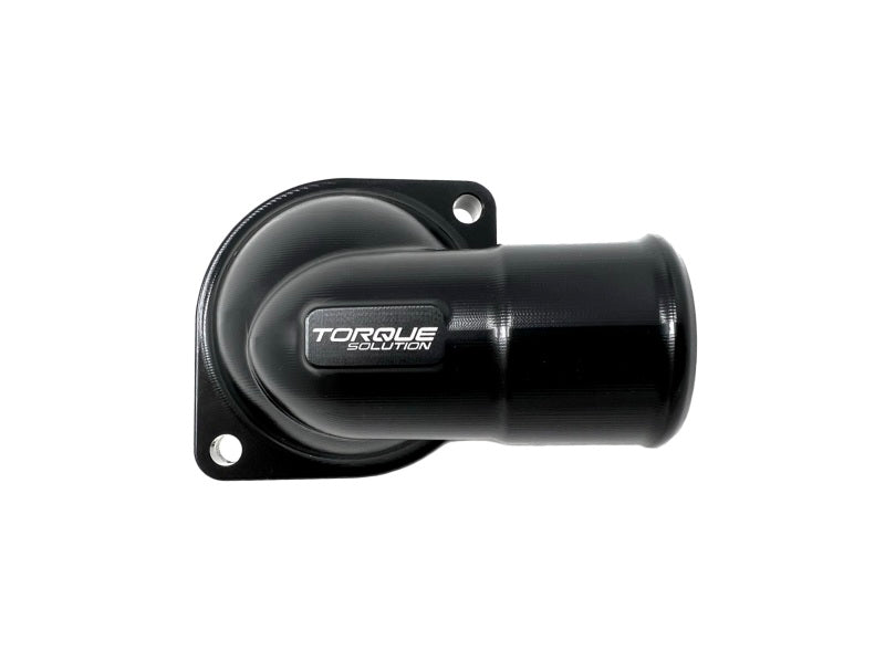 Torque Solution 02-14 Subaru WRX / 04-21 Subaru STI Billet Thermostat Housing - Black Anodized Torque Solution Oil Filter Other  AXOPROS